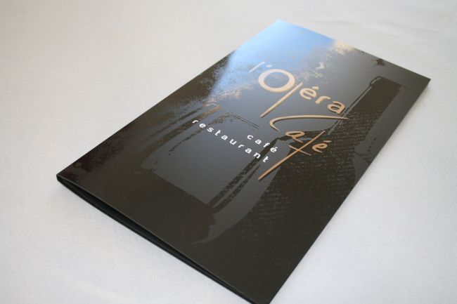 Carte Brasserie format Cocktail à pochette en PVC à Perpignan